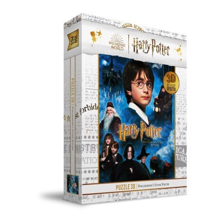 quebra-cabeça 100 efeito cartaz 3d pedra filosofal harry potter