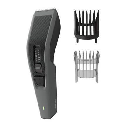 Philips hairclipper 3000 series aparador de cabelo preto 13 configurações - 45 min de autonomia - lavável - pente para barba
