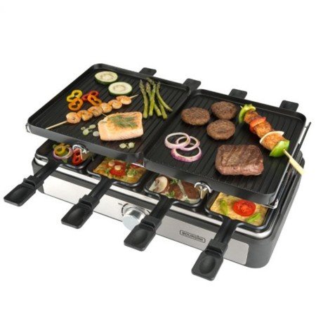 Grelha bourgini gourmette raclette plus 1400w 8 pessoas 23x42cm