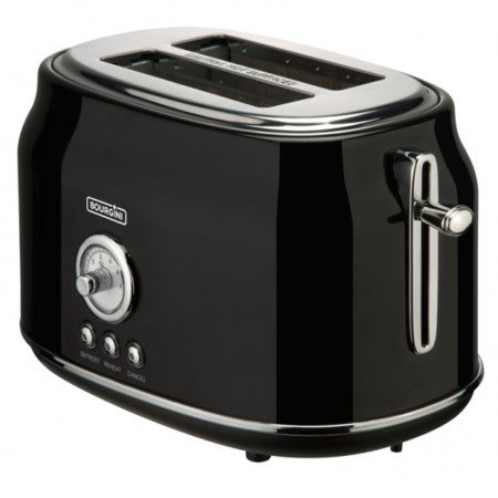 Torradeira de pão preto retrô bourgini 815w 2 fatias