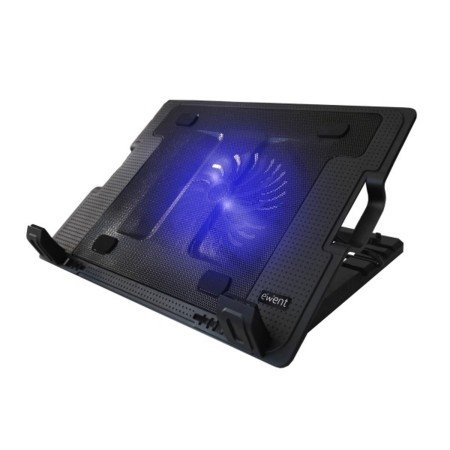 Suporte - base de resfriamento para laptop ewent ew1258 - 1 ventoinha - 2 usb - até 17 polegadas