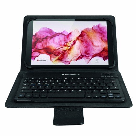 Phoenix slim case para tablet até 10 polegadas teclado universal preto bluetooth