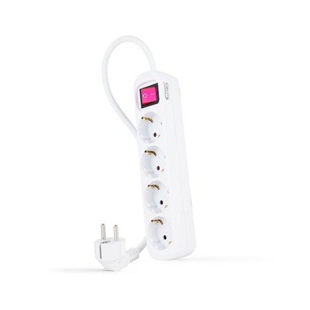 Extensão 4 tomadas 1,4m com interruptor nanocabo branco 4 tomadas - 250v - proteção