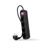 Extensão 4 tomadas 1,4m com interruptor nanocabo preto 4 tomadas - 250v - proteção