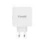 Carregador duplo usb tipo c pd + usb tipo a qc3.0 tooq branco usb tipo c pd - usb tipo a qc3.0 - 48w - branco
