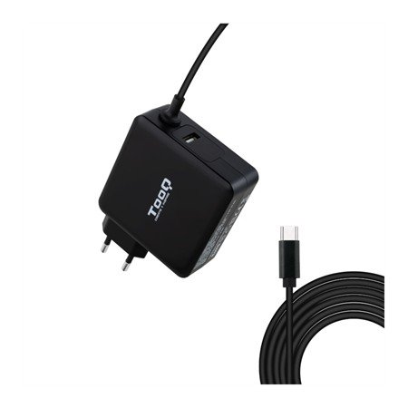 Carregador portátil tooq tqlc - usbc65pd 65w usb tipo c preto