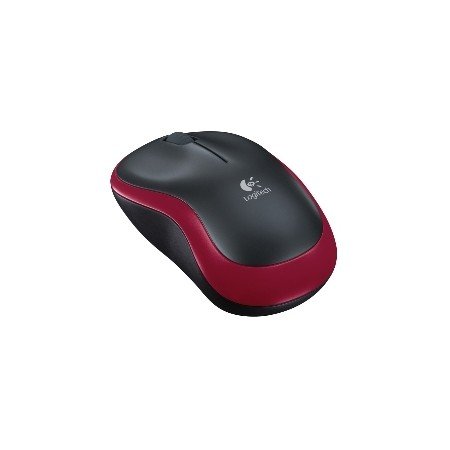 Mouse logitech m185 óptico sem fio sem fio vermelho 2.4ghz