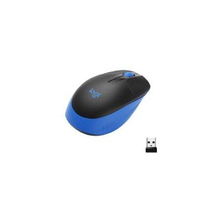 Mouse mouse logitech m190 em tamanho real óptico sem fio sem fio azul