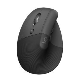 Mouse mouse vertical logitech lift para canhotos 6 botões 4000 dpi sem fio grafite sem fio