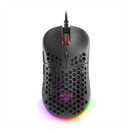 Mars mouse gaming óptico usb 7 botões 12800dpi rgb preto