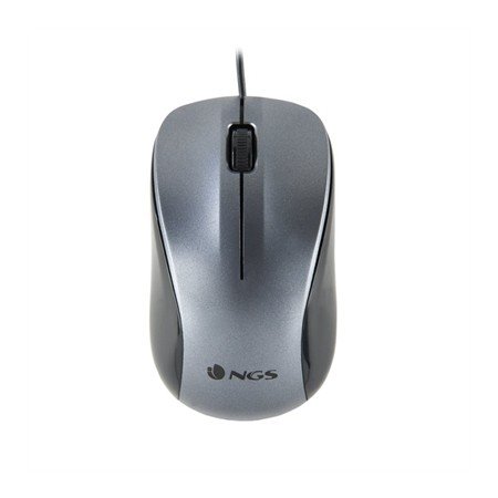 Mouse óptico ngs com fio, cabo cinza 1,3 m - 2 botões - 1200 dpi