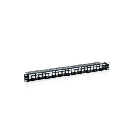 Patch panel equipar vazio cat.6 24 portas keystone 1u