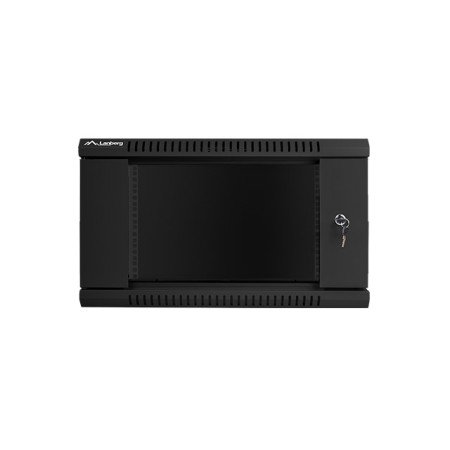 Armário rack lanberg 6u 600x450x368 auto montado 19 polegadas até 60 kg preto