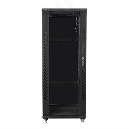 Armário rack de piso Lanberg 32u - 600x600x1603 19 polegadas flat pack preto