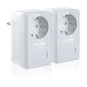 Pack x2 adaptadores de rede electric line 500mbps powerline com ficha tp - link