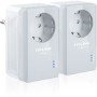 Pack x2 adaptadores de rede electric line 500mbps powerline com ficha tp - link