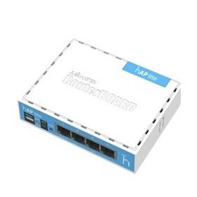 Mikrotik router board rb - 9412nd hap lite com 650mhz cpu 32mb ram 4xlan built - in 2.4ghz 802b - g - n 2x2 two chain wireless