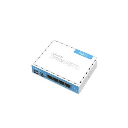 Mikrotik router board rb - 9412nd hap lite com 650mhz cpu 32mb ram 4xlan built - in 2.4ghz 802b - g - n 2x2 two chain wireless
