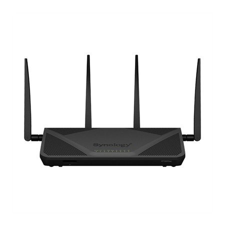 Synology rt2600ac roteador wi-fi ac2600 4 portas lan 1 porta wan 1 x usb 2.0 1 x usb 3.0 4 antenas