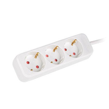 Filtro de linha Lanberg 3 tomadas Schuko brancas 1,5 m