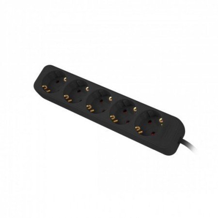 Filtro de linha Lanberg 5 tomadas Schuko pretas 1,5 m