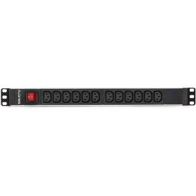 Tira Salicru para rack 19 polegadas sps pdu 12 soquetes interruptor iec