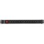 Tira Salicru para rack 19 polegadas sps pdu 12 soquetes interruptor iec