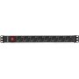 Tira Salicru para rack 19 polegadas sps pdu 8 soquetes interruptor shuko
