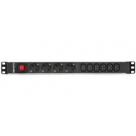 Filtro de linha Salicru para rack 19 polegadas sps pdu 4 soquetes schuko 6 soquetes iec switch