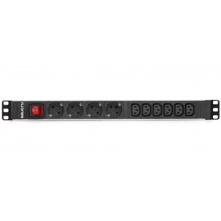 Filtro de linha Salicru para rack 19 polegadas sps pdu 4 soquetes schuko 6 soquetes iec switch
