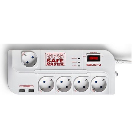 Filtro de energia Salicru sps.safe master smart protection 5 soquetes schuko hub usb