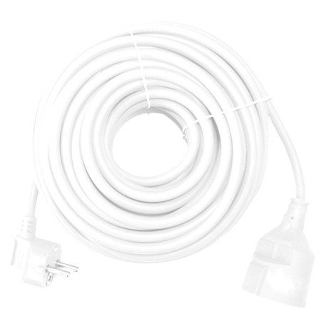 Cabo de extensão de corrente elétrica prata 2m - 3x 1,5mm - 250v - 16a - 3.500w -