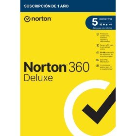 Antivírus norton 360 deluxe 50gb espanhol 1 usuário 5 dispositivos 1 ano esd electronica drmkey gum