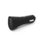 Carregador universal phoenix phcarcharger2usb+ para carro - isqueiro 5v - 2 x usb 4.8a com luz led acabamento em silicone preto