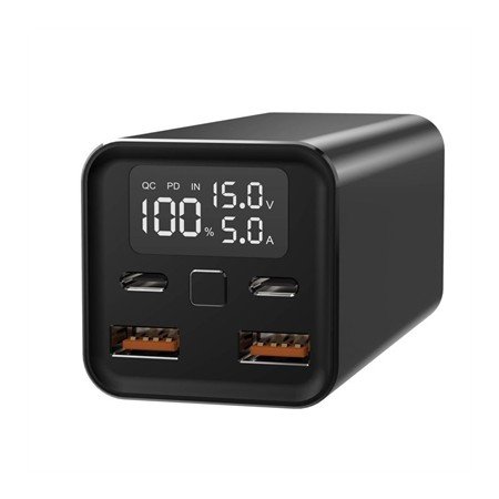 Bateria externa portátil powerbank leotec 65w entrega de energia 20000mah