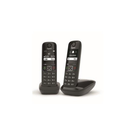 Telefone sem fio preto Gigaset AS690 Duo