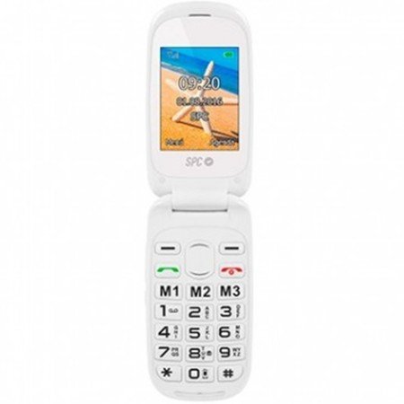 Celular spc harmonia tipo capa branca - dual sim - 24 - microsd - rádio fm - bluetooth