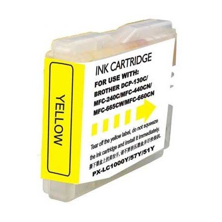 Brother LC1000XL/LC970XL Tinteiro Amarelo - Compatível