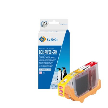 Canon BCI6/BCI5/BCI3 Tinteiro Magenta Photo - G&G