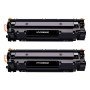 HP CE285A/CE278A/CB435A/CB436A Preto Pack de 2 Cartuchos de Toners - Compatível