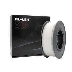 Filamento 3D PLA, Diâmetro 1.75mm, Bobina 1kg, Branco - Compatível