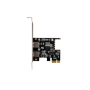 Lanberg Express 2X USB 3.1 Gen1 fêmea com suporte de placa PCI de baixo perfil