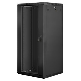 Armário de rack de parede Lanberg 19" 27U/600X600 pacote plano V2 preto