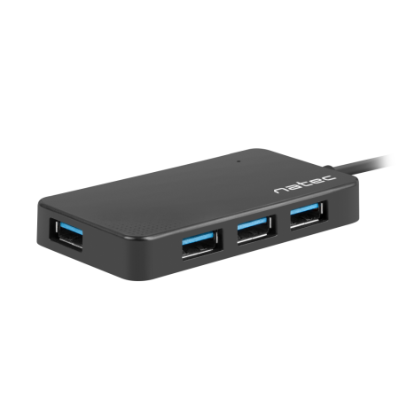 Natec Silkworm USB-C Hub 4 USB 3.0 Portas Preto