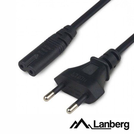 Cabo Alimentação Ac Plano / Tipo 8 Iec C7 1.8M Lanberg