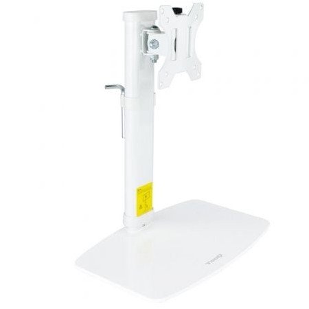 Suporte de mesa giratório/inclinável TooQ DB1127TN-W para TV e laptop de 17 a 27 pol.