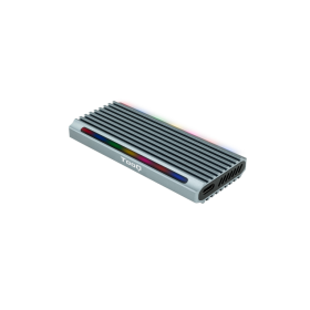 Caixa Externa Tooq Tqe-2221G Ngff/NVME "Shinobi" USB-A Rgb Cinza