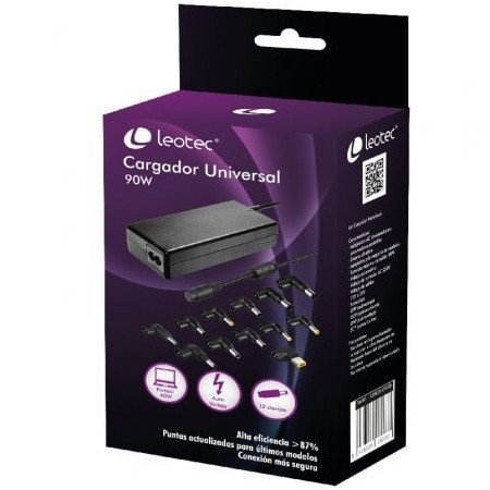 Carregador Portátil Leotec Home/ 90 W/ Automático/ 12 Conectores/ Tensão 15-20 V