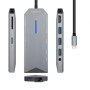 Docking USB Type-C Aisens ASUC-9P001-GR/ 1xHDMI/ 3xUSB/ 1xRJ45/ 1xAudio/ 1xCard Reader / 1xUSB Type-C/ Cinza