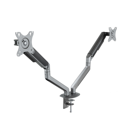 Suporte de mesa Tooq 2 telas 17"-32" cinza/preto